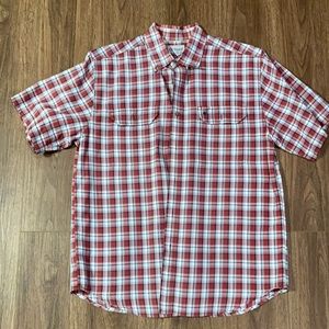 Carhartt S/S red plaid shirt 100% cotton